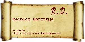 Reinicz Dorottya névjegykártya